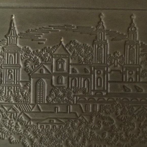 Embossed Building Green Handmade Hardcover Sketch Book Journal - Picture 9 of 10